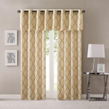 Load image into Gallery viewer, Madison Park Saratoga Fretwork Print Valance -50X18" MP41-3601 By Olliix