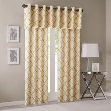 Load image into Gallery viewer, Madison Park Saratoga Fretwork Print Valance -50X18" MP41-3601 By Olliix