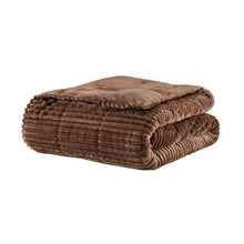 Load image into Gallery viewer, Corduroy Plush Down Alternative Throw -60X70" BASI50-0427 By Olliix