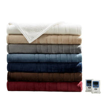 Load image into Gallery viewer, Beautyrest Heated Microlight To Berber Blanket -King BR54-0380 By Olliix