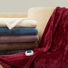 Load image into Gallery viewer, Beautyrest Heated Plush Throw -60X70" BR54-0530 By Olliix