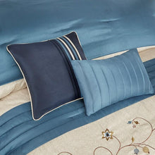 Load image into Gallery viewer, Madison Park Serene Embroidered 7 Piece Comforter Set -Queen MP10-3449 By Olliix