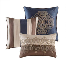 Load image into Gallery viewer, Madison Park Donovan 7 Piece Jacquard Comforter Set -Queen MP10-4344 By Olliix