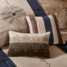 Load image into Gallery viewer, Madison Park Donovan 7 Piece Jacquard Comforter Set -Queen MP10-4344 By Olliix