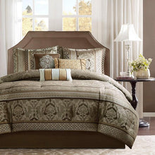 Load image into Gallery viewer, Madison Park 7 Piece Jacquard Comforter Set - Cal King MP10-4535 By Olliix
