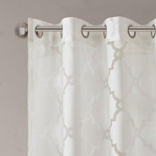 Load image into Gallery viewer, Madison Park Eden Fretwork Burnout Sheer Panel -63" Panel MP40-3773 By Olliix