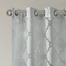 Load image into Gallery viewer, Madison Park Eden Fretwork Burnout Sheer Panel -84" Panel MP40-3780 By Olliix