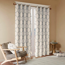 Load image into Gallery viewer, Madison Park Metallic Geo Embroidered Window Panel -50X84" MP40-4360 By Olliix