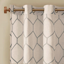 Load image into Gallery viewer, Madison Park Metallic Geo Embroidered Window Panel -50X84" MP40-4360 By Olliix