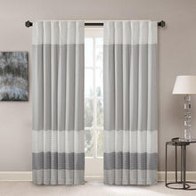 Load image into Gallery viewer, Madison Park Polyoni Pintuck Window Curtain -84" Panel MP40-4373 By Olliix