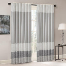 Load image into Gallery viewer, Madison Park Polyoni Pintuck Window Curtain -84" Panel MP40-4373 By Olliix