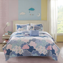 Load image into Gallery viewer, Urban Habitat Kids Cloud Coverlet Set - Blue (Twin/Twin-XL) UHK13-0019 By Olliix