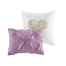 Load image into Gallery viewer, Intelligent Design Abby Metallic Printed And Pintucked Comforter - Twin/Twin Xl ID10-1674