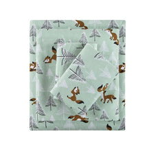 Load image into Gallery viewer, Intelligent Design Cozy Soft Cotton Novelty Print Flannel Sheet Set - Twin ID20-1548