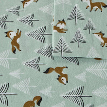 Load image into Gallery viewer, Intelligent Design Cozy Soft Cotton Novelty Print Flannel Sheet Set - Twin Xl ID20-1549
