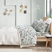 Load image into Gallery viewer, Intelligent Design Cozy Soft Cotton Novelty Print Flannel Sheet Set - Twin Xl ID20-1549