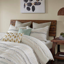 Load image into Gallery viewer, Ink+Ivy Nea Cotton Printed Duvet Cover Set With Trims - Full/Queen II12-1058