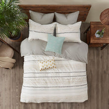 Load image into Gallery viewer, Ink+Ivy Nea Cotton Printed Duvet Cover Set With Trims - King/Cal King II12-1059