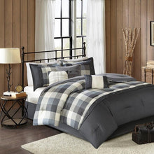 Load image into Gallery viewer, Madison Park Ridge 7 Piece Herringbone Comforter Set -Queen MP10-4676 By Olliix