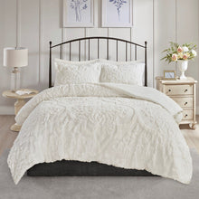 Load image into Gallery viewer, Madison Park Viola 3 Piece Tufted Cotton Chenille Damask Comforter Set - King/Cal King MP10-6016