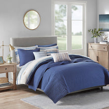 Load image into Gallery viewer, Madison Park Marina 8 Piece Printed Seersucker Comforter And Coverlet Set Collection - King/Cal King MP10-6156