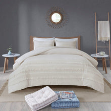 Load image into Gallery viewer, Madison Park Amaya 3 Piece Cotton Seersucker Comforter Set - Full/Queen MP10-6159