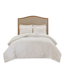 Load image into Gallery viewer, Madison Park Bahari 3 Piece Tufted Cotton Chenille Palm Comforter Set - Full/Queen MP10-6221