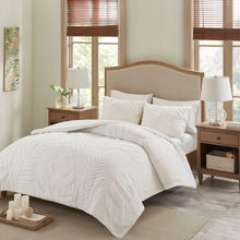 Load image into Gallery viewer, Madison Park Bahari 3 Piece Tufted Cotton Chenille Palm Comforter Set - Full/Queen MP10-6221