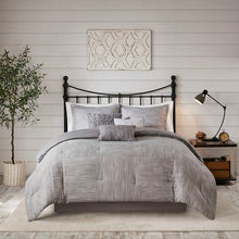 Load image into Gallery viewer, Madison Park Walter 7 Piece Printed Seersucker Comforter Set - Queen MP10-6290