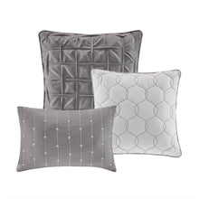 Load image into Gallery viewer, Madison Park Walter 7 Piece Printed Seersucker Comforter Set - King MP10-6291