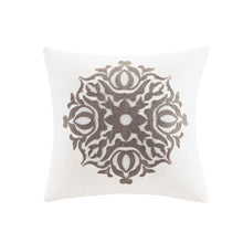 Load image into Gallery viewer, Madison Park Malia 4 Piece Embroidered Cotton Reversible Duvet Cover Set - Full/Queen MP12-6185