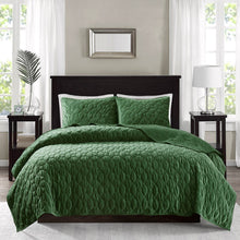 Load image into Gallery viewer, Madison Park Harper Faux Velvet Reversible 3 Piece Coverlet Set - Full/Queen MP13-6466
