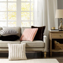 Load image into Gallery viewer, Madison Park Duke Faux Fur Square Pillow -20X20" MP30-4963 By Olliix