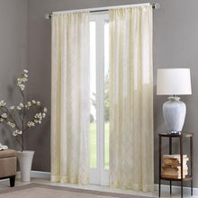 Load image into Gallery viewer, Madison Park Irina Diamond Sheer Window Curtain -84" Panel MP40-1065 By Olliix
