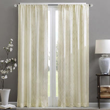 Load image into Gallery viewer, Madison Park Irina Diamond Sheer Window Curtain -84" Panel MP40-1065 By Olliix