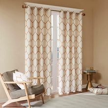 Load image into Gallery viewer, Madison Park Metallic Geo Embroidered Window Panel -50X84" MP40-4363 By Olliix