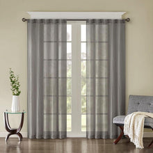 Load image into Gallery viewer, Madison Park Solid Crushed Window Panel Pair -42" X 84" MP40-4485 By Olliix