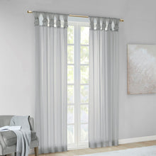 Load image into Gallery viewer, Madison Park Ceres Twist Tab Voile Sheer Window Pair - 50X63" MP40-6348