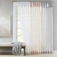 Load image into Gallery viewer, Madison Park Ceres Twist Tab Voile Sheer Window Pair - 50X63" MP40-6348