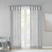 Load image into Gallery viewer, Madison Park Ceres Twist Tab Voile Sheer Window Pair - 50X84" MP40-6349