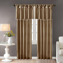 Load image into Gallery viewer, 100% Polyester Twisted Tab Valance With Beads -50X26" MP41-4456 By Olliix