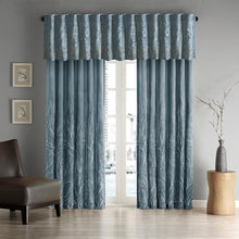 Load image into Gallery viewer, Madison Park Faux Silk Embroidered Window Valance -50X18" MP41-4571 By Olliix