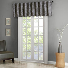 Load image into Gallery viewer, Madison Park Faux Silk Embroidered Window Valance -50X18" MP41-4573 By Olliix
