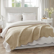 Load image into Gallery viewer, Madison Park Tuscany Oversized Quilted Throw With Scalloped Edges - 60X72" MP50-4302