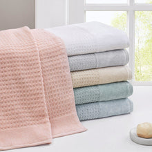 Load image into Gallery viewer, Madison Park Spa Waffle 6 Piece Waffle Cotton Jacquard Towels Set MP73-5912