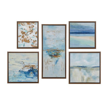 Load image into Gallery viewer, Madison Park Blue Horizon Gallery Art 5 Piece Set With Bronze Frame MP95C-0179A
