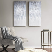 Load image into Gallery viewer, Madison Park Winter Glaze Heavy Textured Canvas With Glitter Embellishment 2 Piece Set MP95C-0197