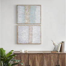 Load image into Gallery viewer, Madison Park Radiant Flatland 2 Piece Glitter Canvas Art Set Hand Embellished MP95C-0205