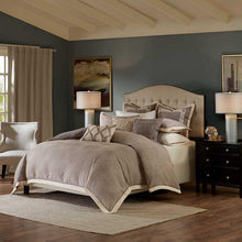 Load image into Gallery viewer, Madison Park Signature Shades Of Grey Comforter Set -King MPS10-258 By Olliix