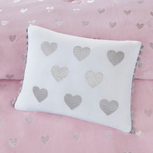 Load image into Gallery viewer, Mi Zone Rosalie Metallic Printed Plush Comforter Set - Full/Queen MZ10-0572